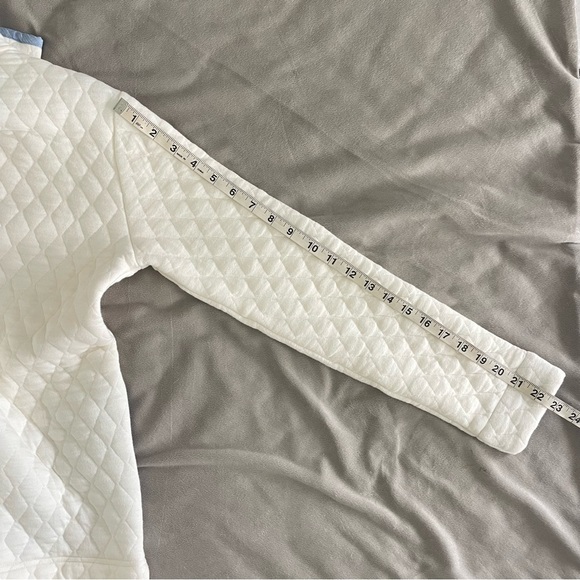 Southern Tide Womens Preppy Quilted Pullover Sweater XS Ivory Classic Coastal - Picture 14 of 16